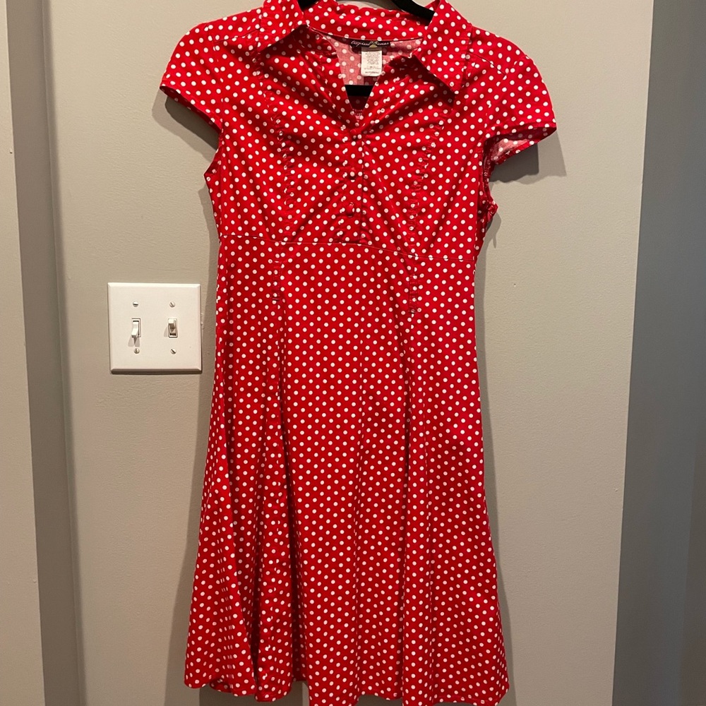 Red & White Polka Dot Dress